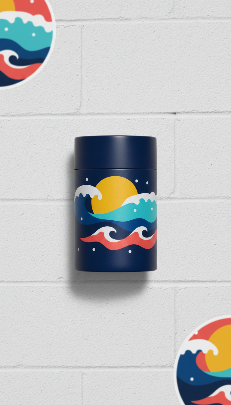 Surf Wax Lata Gráfica Oceano