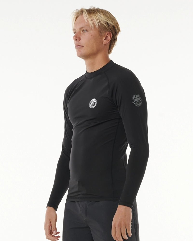 Camiseta De Lycra Rip Curl Manga Longa Icons UPF Brushed Black