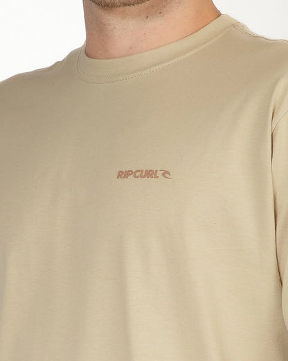 Camiseta Rip CurlBrand Icon Khaki Sand