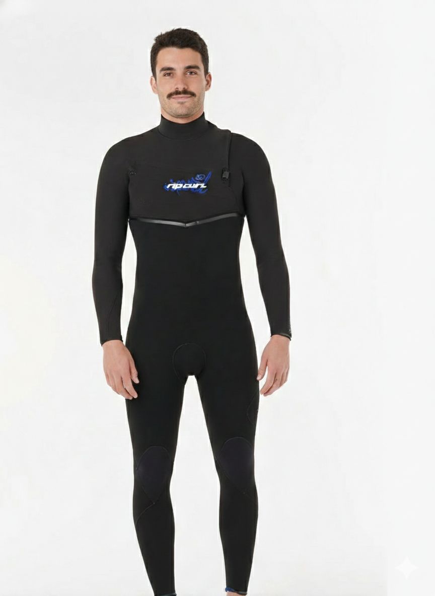 Long John Rip Curl E-Bomb E7 Zip Free Black/Blue 3.2 mm
