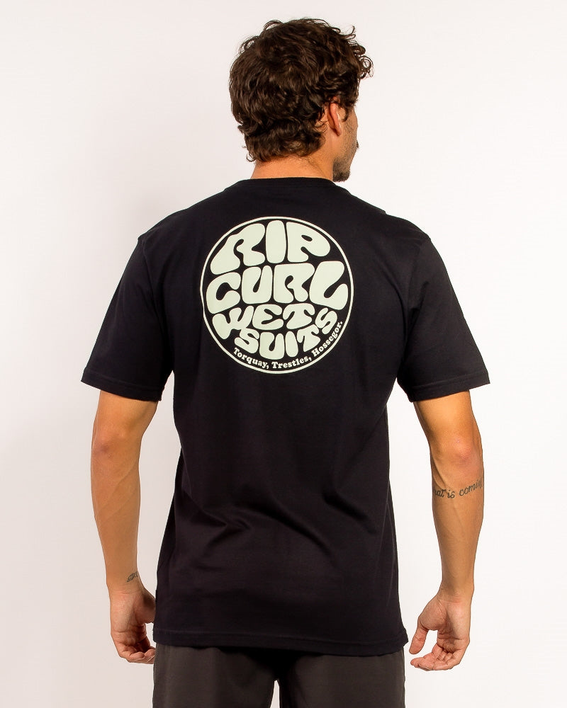 Camiseta Rip Curl Wettie Logo Tee Black