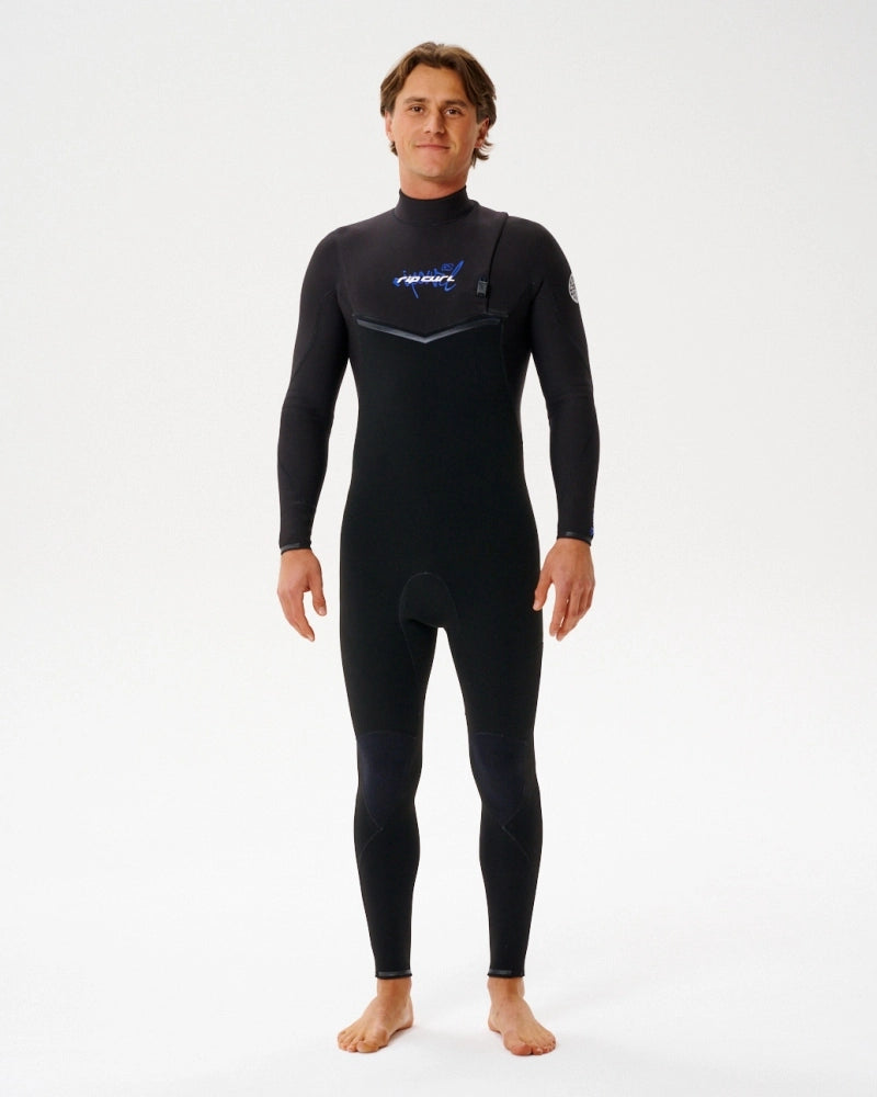 Long John Rip Curl E-Bomb E7 Zip Free Black/Blue 3.2 mm
