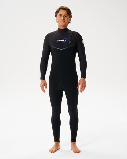 Long John Rip Curl E-Bomb E7 Zip Free Black/Blue 3.2 mm