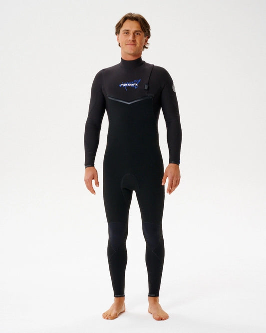 Long John Rip Curl E-Bomb E7 Zip Free Black/Blue 3.2 mm