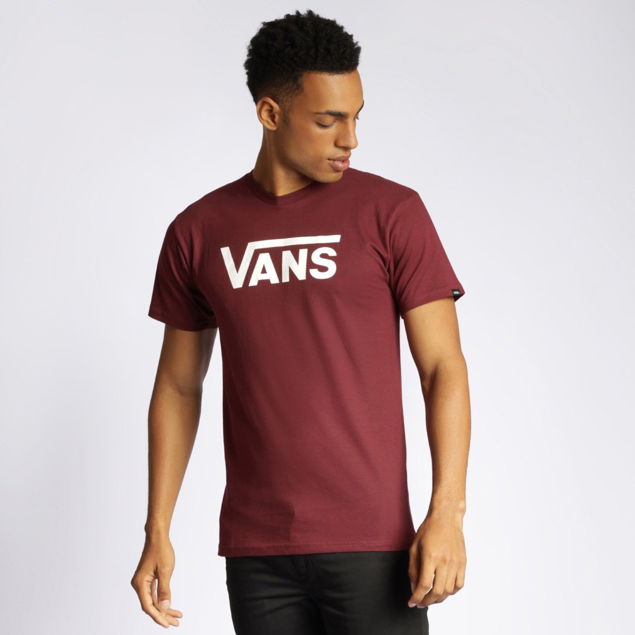 Camiseta Vans Classic Bergundy White