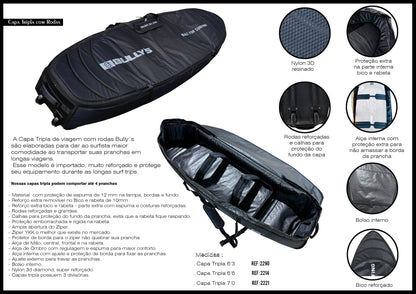 Capa Bullys Tripla para viagem Importado