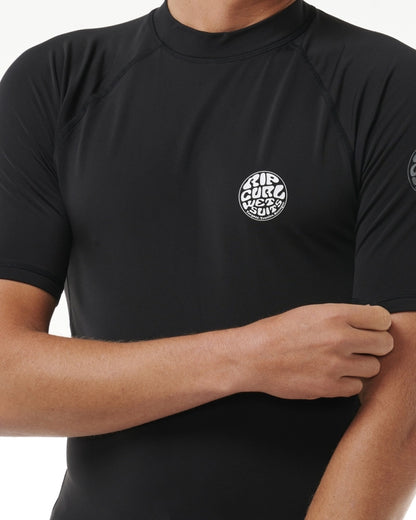 Camiseta De Lycra Rip Curl Icons UPF Brushed Black
