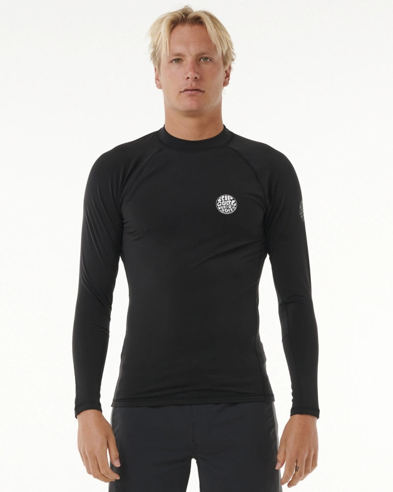 Camiseta De Lycra Rip Curl Manga Longa Icons UPF Brushed Black