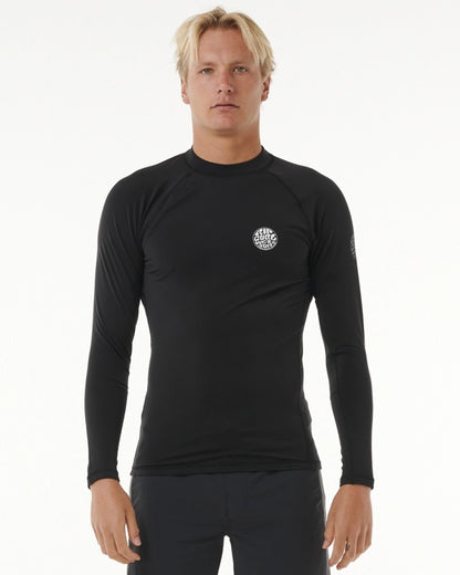 Camiseta De Lycra Rip Curl Manga Longa Icons UPF Brushed Black