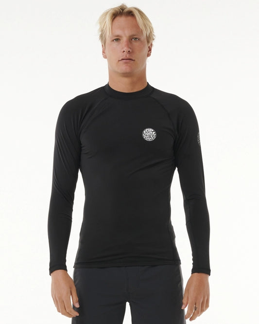 Camiseta De Lycra Rip Curl Manga Longa Icons UPF Brushed Black