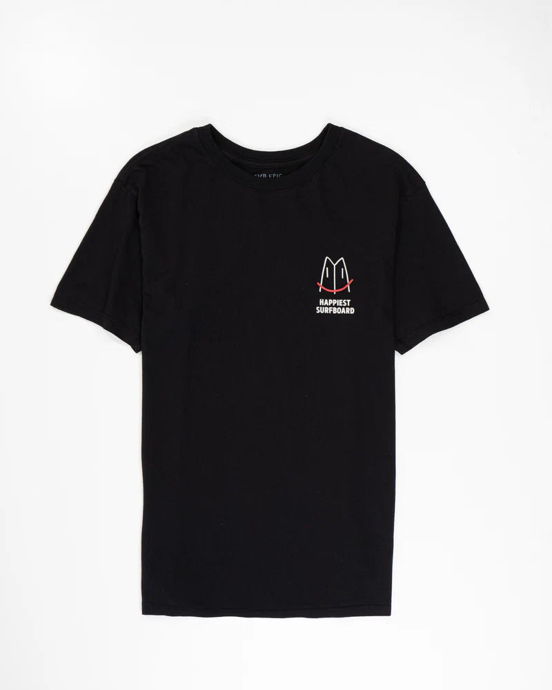 Camiseta TVB Happy Surf Board Preta