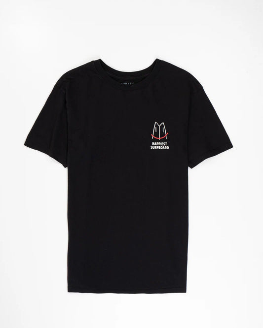 Camiseta TVB Happy Surf Board Preta