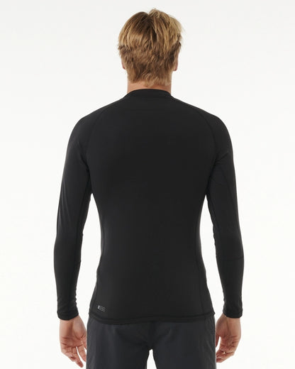 Camiseta De Lycra Rip Curl Manga Longa Icons UPF Brushed Black