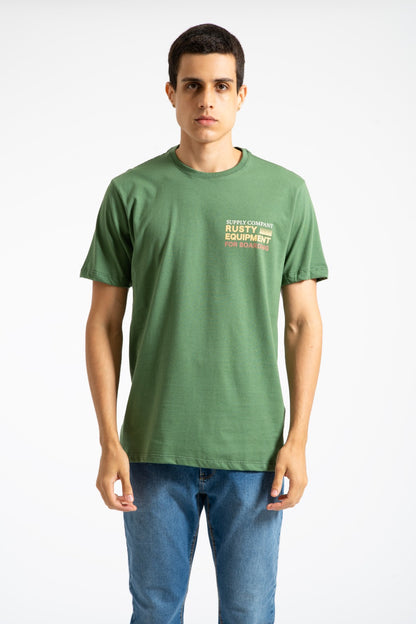 Camiseta Rusty Mc Camp Verde Folha