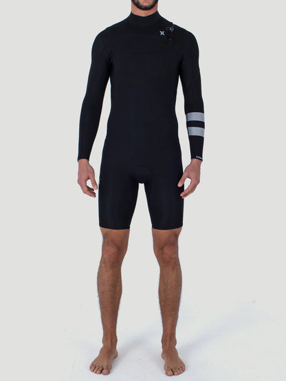 Short John Hurley ML Advantage Plus 2/2mm Springsuit Preto/Cinza