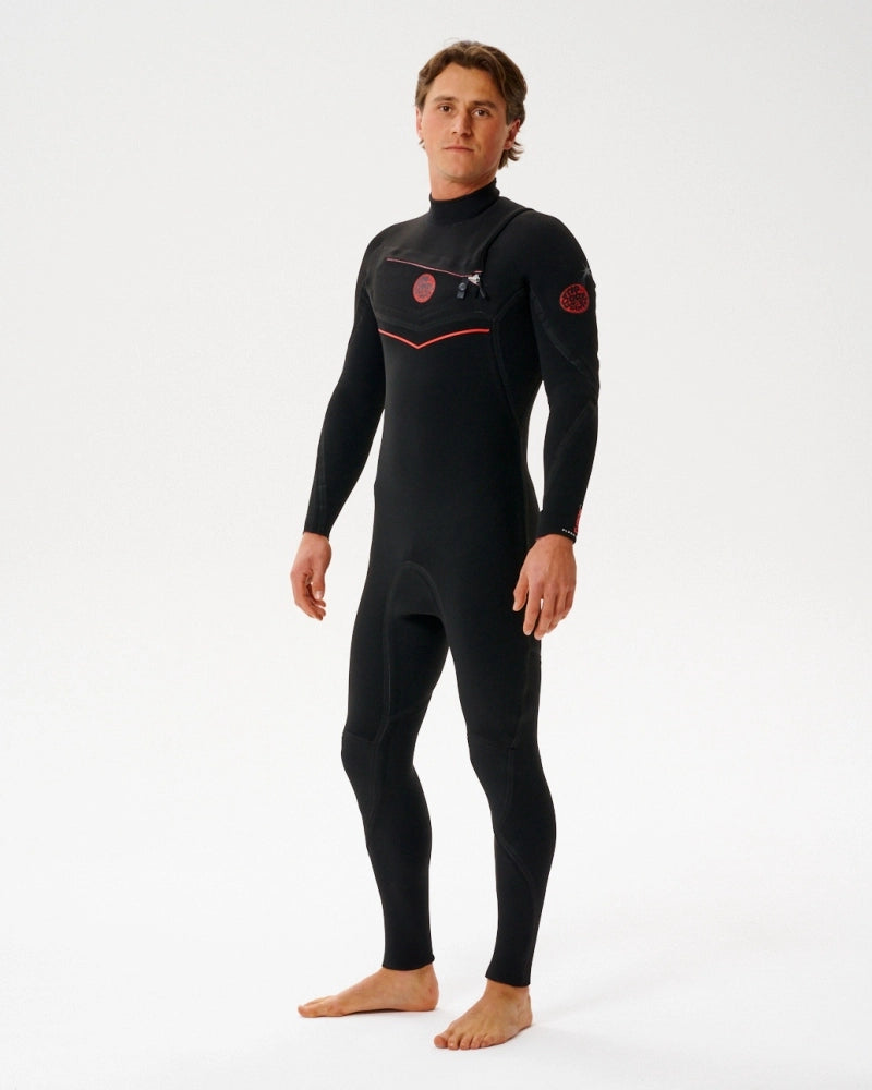 Long John Rip Curl Flashbomb Fusioin E7 Chest Zip Black 3/2 mm