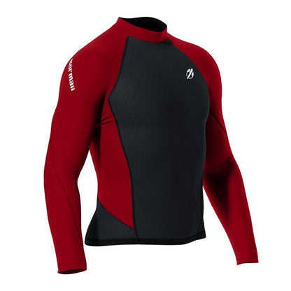 Jaqueta Mormaii manga longa masculino extraline surf Preto/Bordo